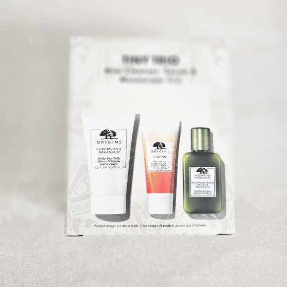 🆕️Origins Mini Cleanser Serum Moisturizer Trio Travel Set 3 PCS - Picture 2 of 7